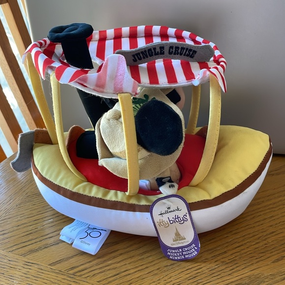 2022 Hallmark ITTY BITTY 50th Disney World Jungle Cruise Mickey & Minnie PLUSH - Picture 2 of 7